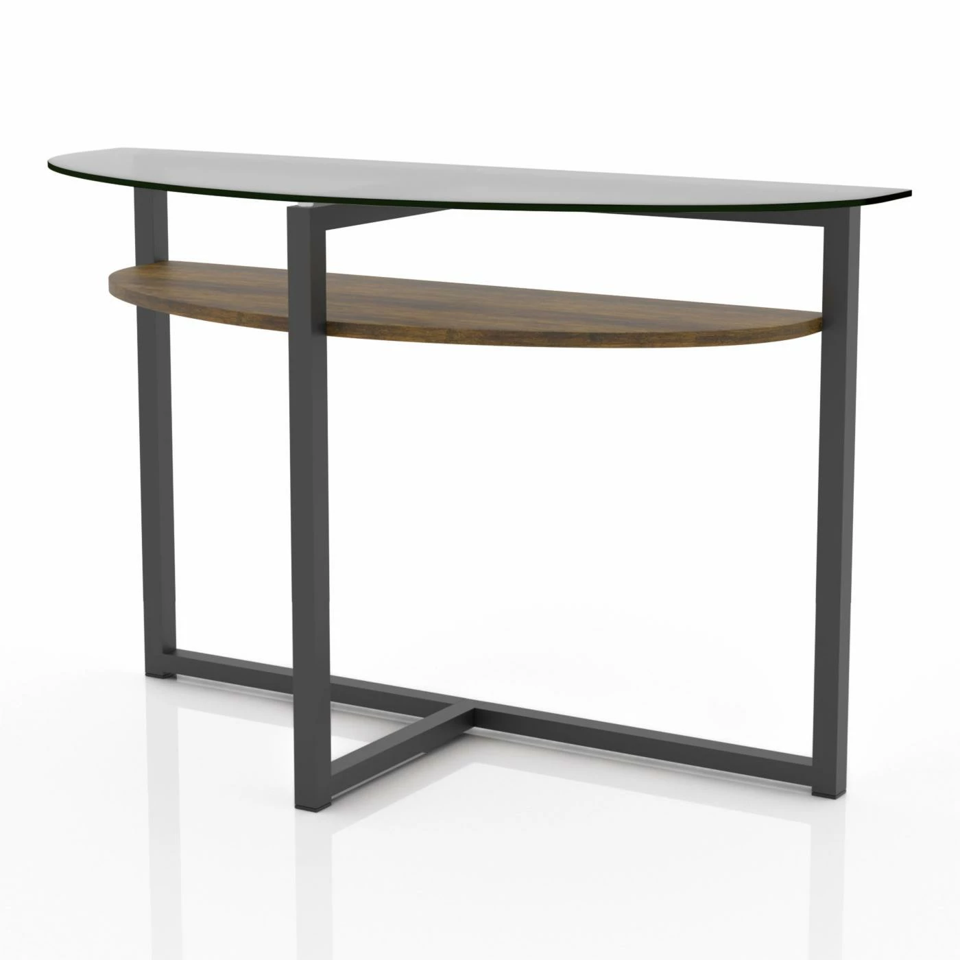 New 💯 Metal Furniture Of America Garding Black And Brown 1-Shelf Sofa Table 🌟 1 New 💯 Metal Furniture Of America Garding Black And Brown 1-Shelf Sofa Table 🌟