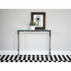 Discount 🌟 Metal Euro Style Sandor Console Table - Clear ⭐