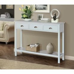 Coupon 😉 Wood Gallerie Decor Newport Console Table ⌛