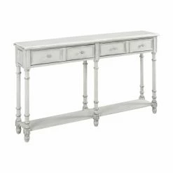 New 👏 Wood HomeFare 2 Drawer Hall Console Table 🔔