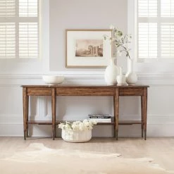 New 🔔 Wood Hooker Furniture 4 Leg Skinny Console Table 🤩