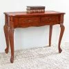 Outlet 👍 Wood International Caravan Windsor Queen Anne Hand Carved Walnut Stain Wall Table 🤩