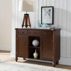 Buy 🥰 K&B Furniture K&B Furniture C1292 Rectangle Wood Console Buffet 🔔