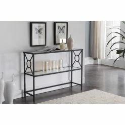 Wholesale 🛒 K&B Furniture K&B Furniture C1300 42 In. Rectangle Metal/ Glass Console Table ✔️