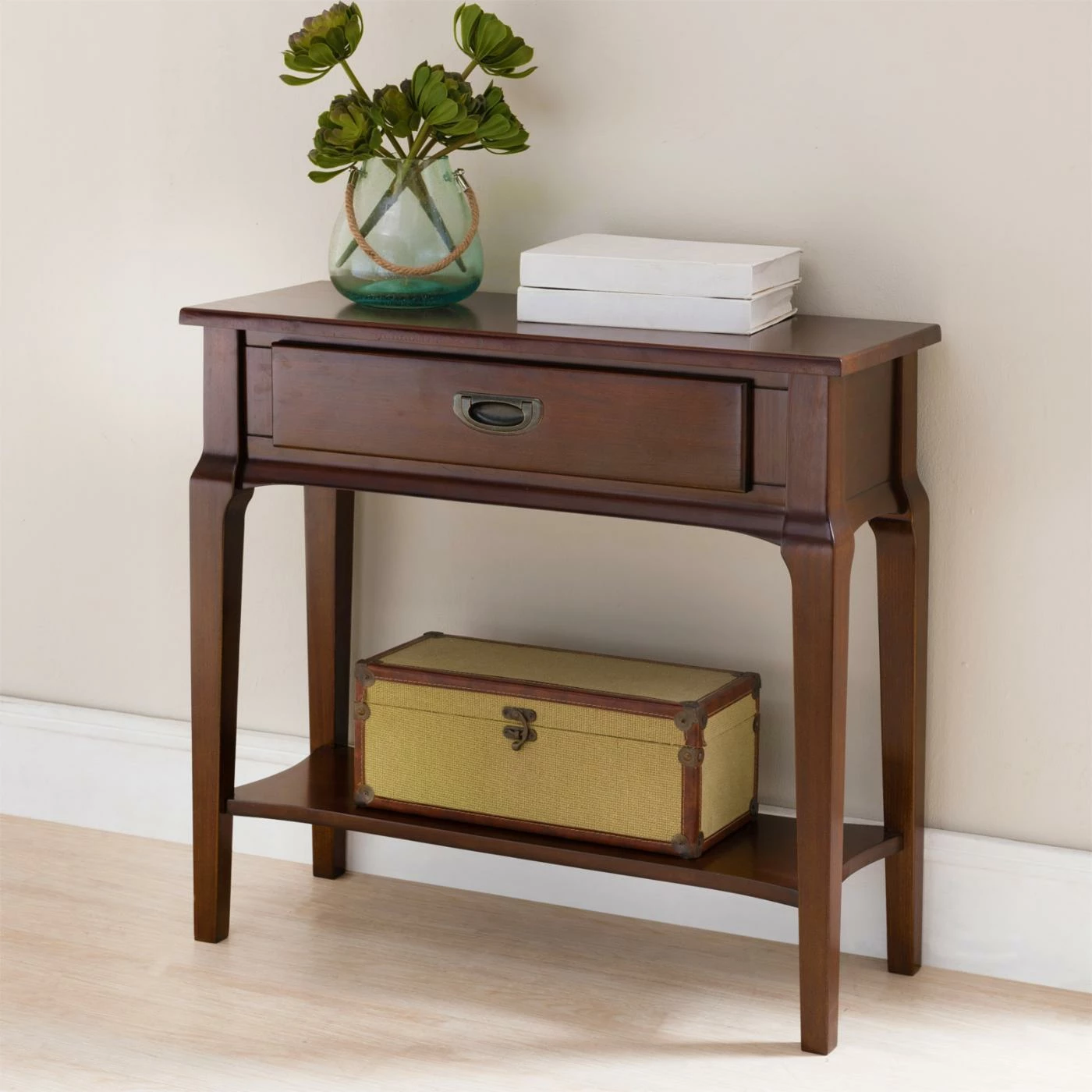 Discount ⌛ Wood Leick Home Stratus Hall Stand Console Table With Drawer ⭐