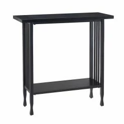 Budget 😀 Metal Leick Home Ironcraft Console Table - Black Wash 👏