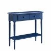 Cheapest ⭐ Wood Leick Home Coastal Hall Console Table With Drawer Storage, Navy Blue 🎉