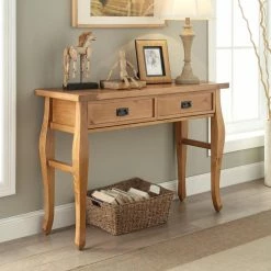 Outlet 👍 Wood Linon Home Santa Fe Antique Finish Console Table ✔️