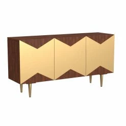 Best reviews of 🔥 Metal Powell Kiera Console - Brown With Gold Accents 🥰