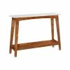 Best reviews of ✔️ Wood Powell Rainier Console - Brown With White Marble Top ⭐