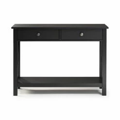 Best deal 😍 Wood Linon Davis 2-Drawer Console Table - Black 😍