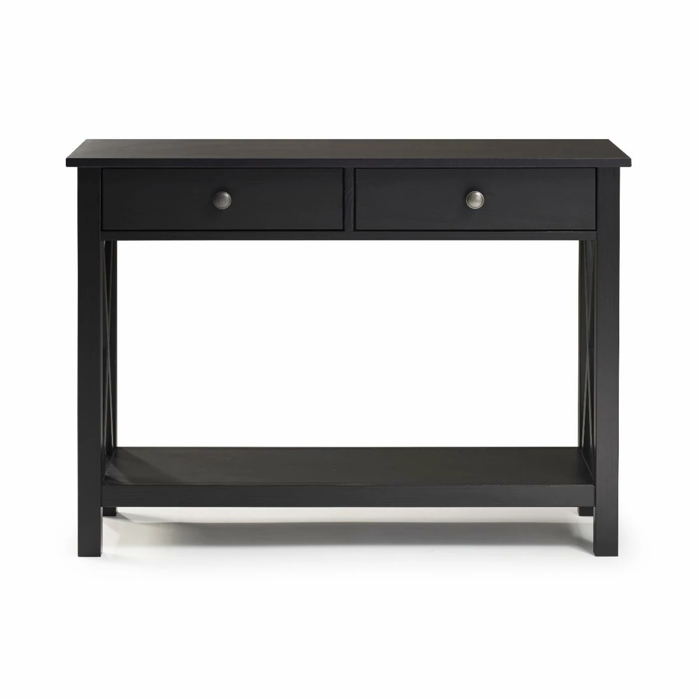 Best deal π Wood Linon Davis 2-Drawer Console Table - Black π