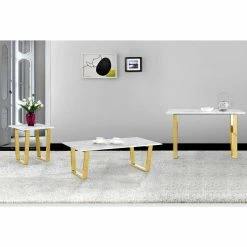 Buy 🛒 Metal Meridian Furniture Inc Cameron Gold Console Table 🔥