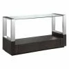 Flash Sale 🔔 Wood Magnussen Revere Contemporary Glass Top Entryway Table With Storage 🎉