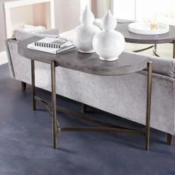Deals 👍 Metal Modus Lyon Semi-Circular Console Table 😍