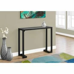Cheap 🌟 Metal Monarch Specialties Tempered Glass Top Rectangular Console Table 😀