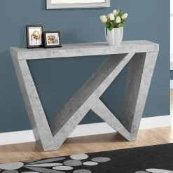 Cheapest 🎁 Wood Monarch Specialties Cement-Look Hall Console Table 🎉
