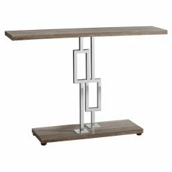 Best deal ⌛ Wood Monarch Specialties Rectangular Console Table With Geometric Pedestal 😀
