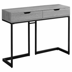 Coupon ✨ Metal Monarch Specialties Rectangular 2 Drawer Console Table With Angular Base ⌛