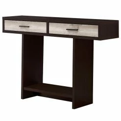 Best Sale 🥰 Wood Monarch Specialties Contemporary 2 Drawer Console Table ✨