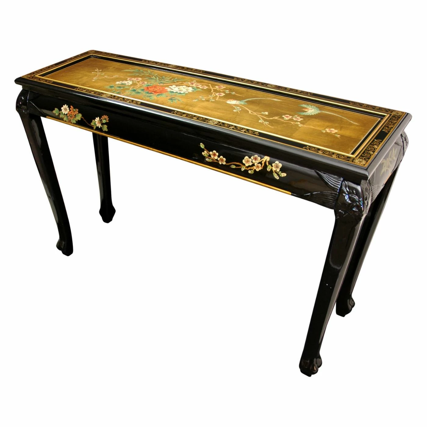 Cheap 🤩 Wood Oriental Furniture Claw Foot Gold Leaf Console Table ⭐ 1 Cheap 🤩 Wood Oriental Furniture Claw Foot Gold Leaf Console Table ⭐