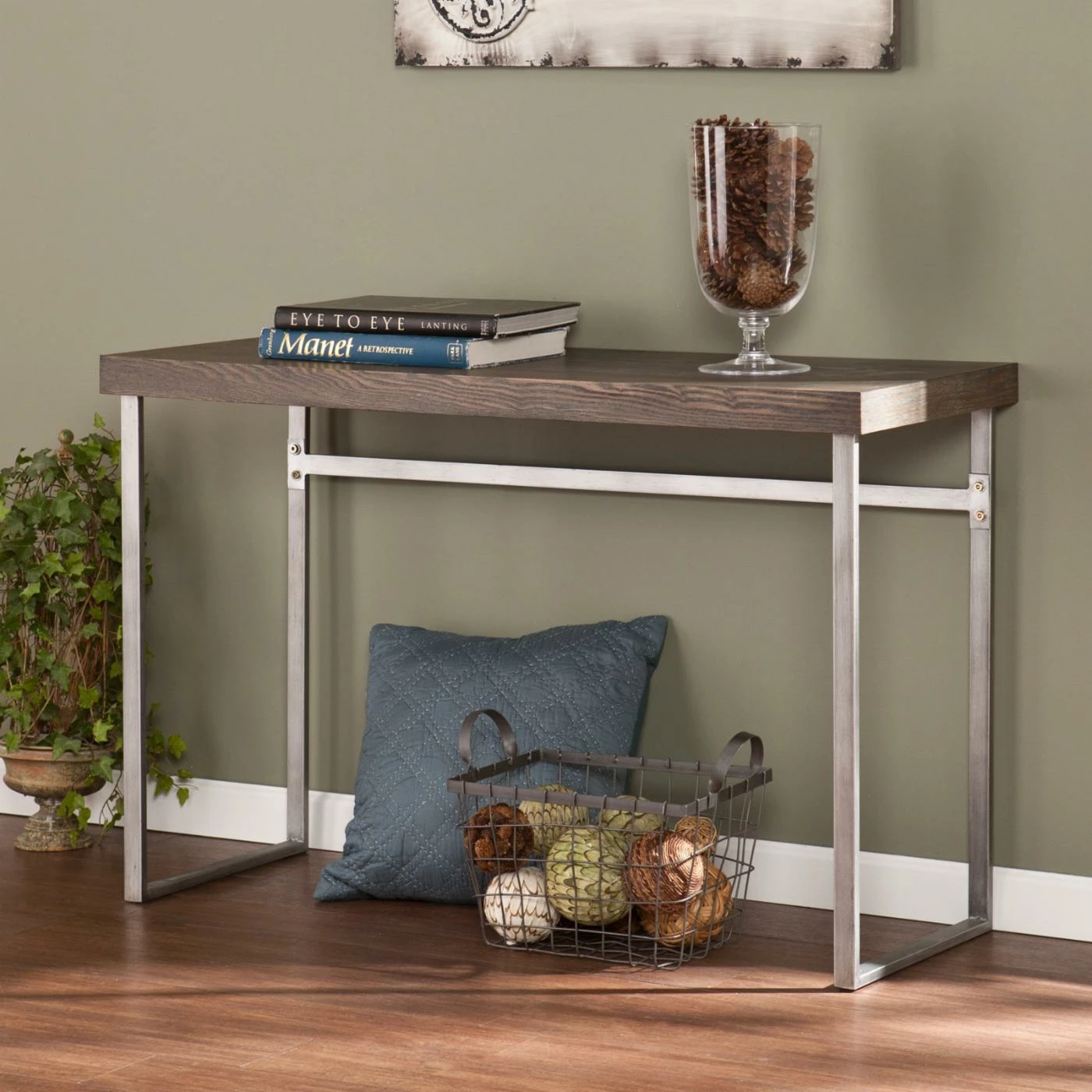 Cheap ๐ Metal Southern Enterprises Blythe Console Table - Burnt Oak ๐