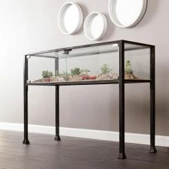 New 💯 Metal Southern Enterprises Terrarium Console Table ✔️