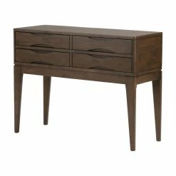 Flash Sale 🛒 HN Home Ando Mid-Century Modern 4 Drawer Solid Hardwood Hallway Console Table 🧨