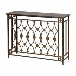 Coupon 🎉 StyleCraft Filigree Metal And Wood Console Table ❤️