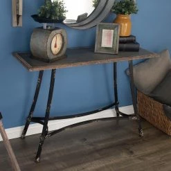 Budget 🌟 Metal DecMode Farmhouse Console Table 🥰