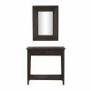 Promo ⭐ DecMode Wood Rustic Console Table With Studded Wall Mirror 👍