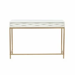 Budget ❤️ DecMode Textured Thin Metal Rectangle Console Table 😉