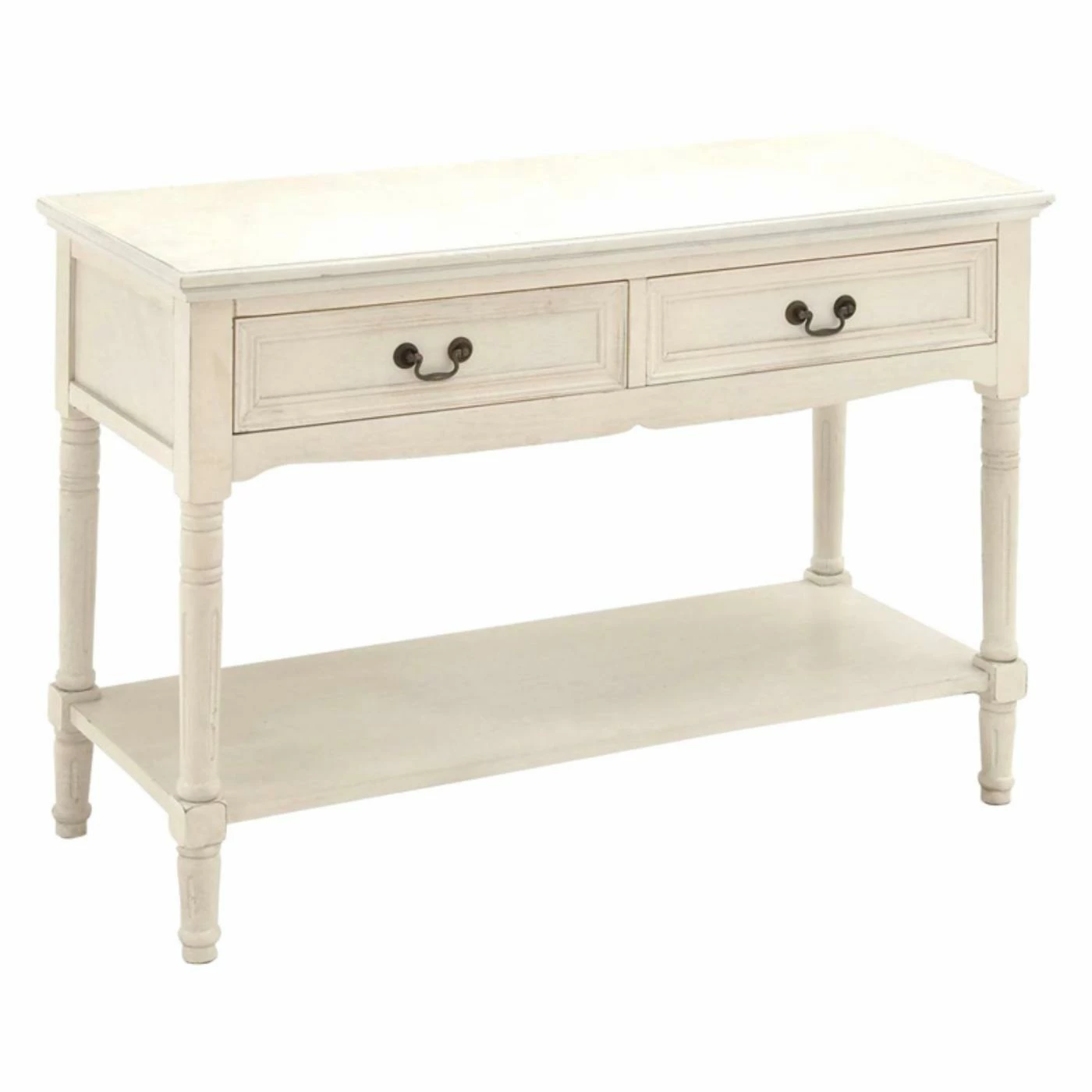 Best Sale π Wood DecMode 2 Drawer Console Table - Antique Ivory π―
