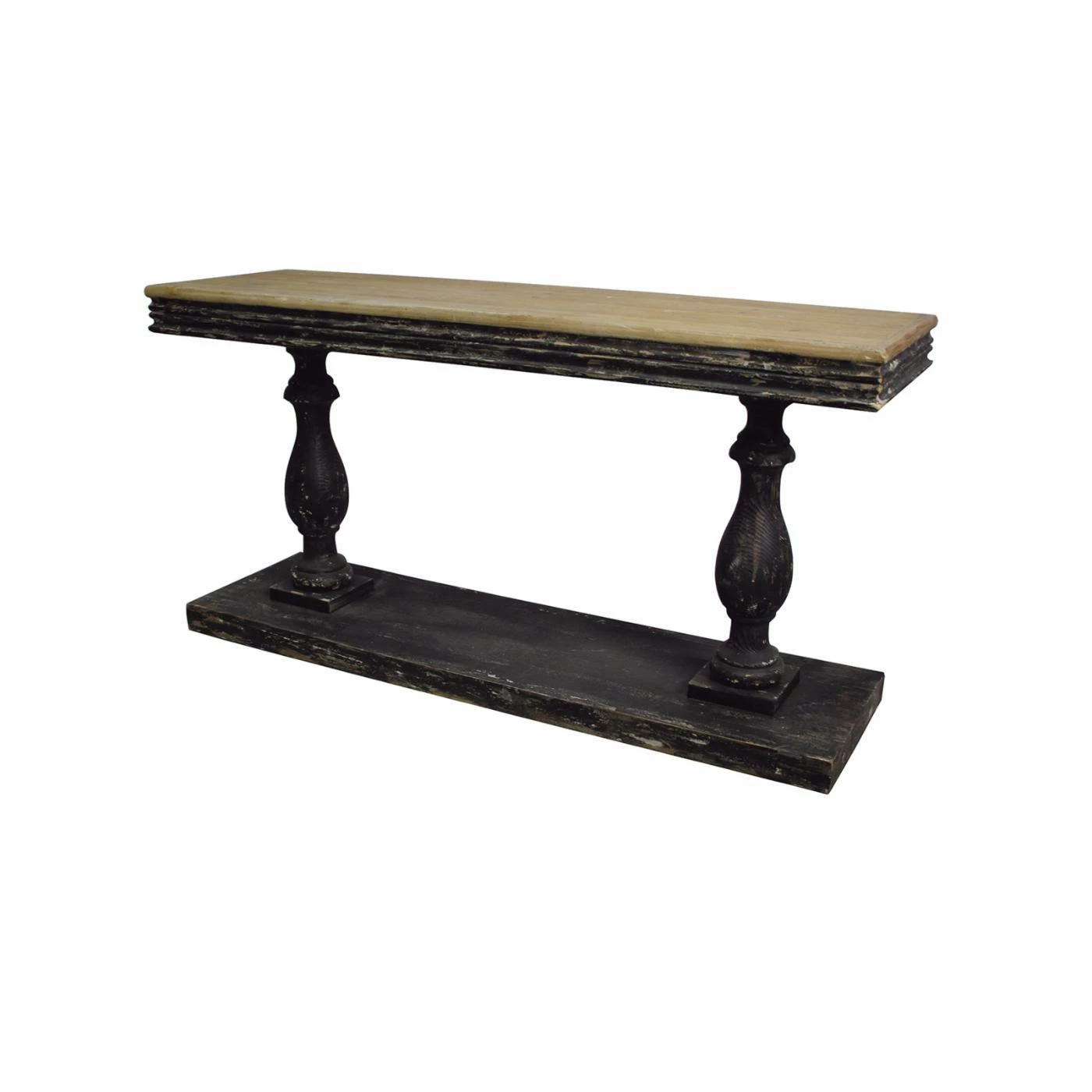 Outlet 🤩 Wood DecMode Rustic Elegance Console Table 🛒 1 Outlet 🤩 Wood DecMode Rustic Elegance Console Table 🛒