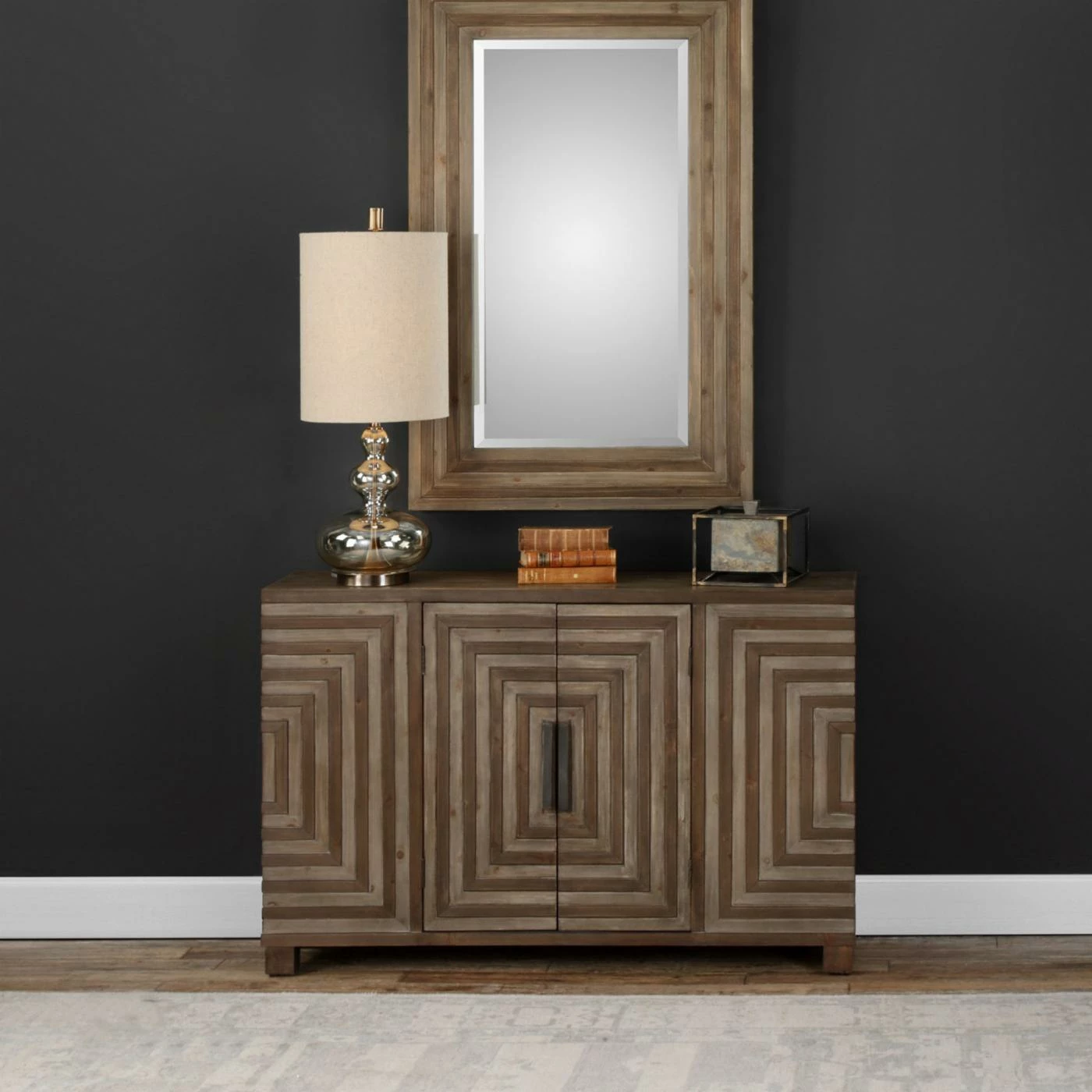 Budget 🔥 Wood Uttermost Layton Geometric Console Cabinet ✨ 1 Budget 🔥 Wood Uttermost Layton Geometric Console Cabinet ✨