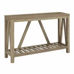 Coupon 👏 Wood HumbleNest Farmers Market 52 In. Rustic A-Frame Console Table 🔔