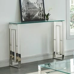 Discount 😍 Metal !nspire Stainless Steel Block Design Console Table ⌛
