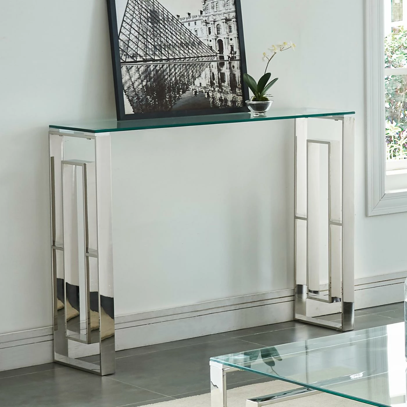 Discount ๐ Metal !nspire Stainless Steel Block Design Console Table โ