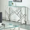 New ⌛ Metal !nspire Stainless Steel Line Design Console Table 👏
