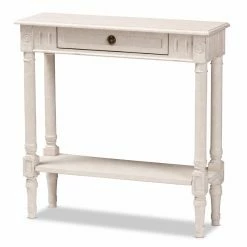 Hot Sale 🎉 Wood Baxton Studio Ariella Country Cottage Farmhouse 1 Drawer Console Table 👏