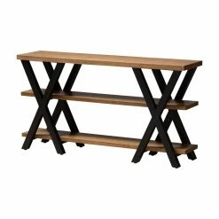 Best reviews of 👏 Metal Baxton Studio Duchaine Industrial Console Table 🎁