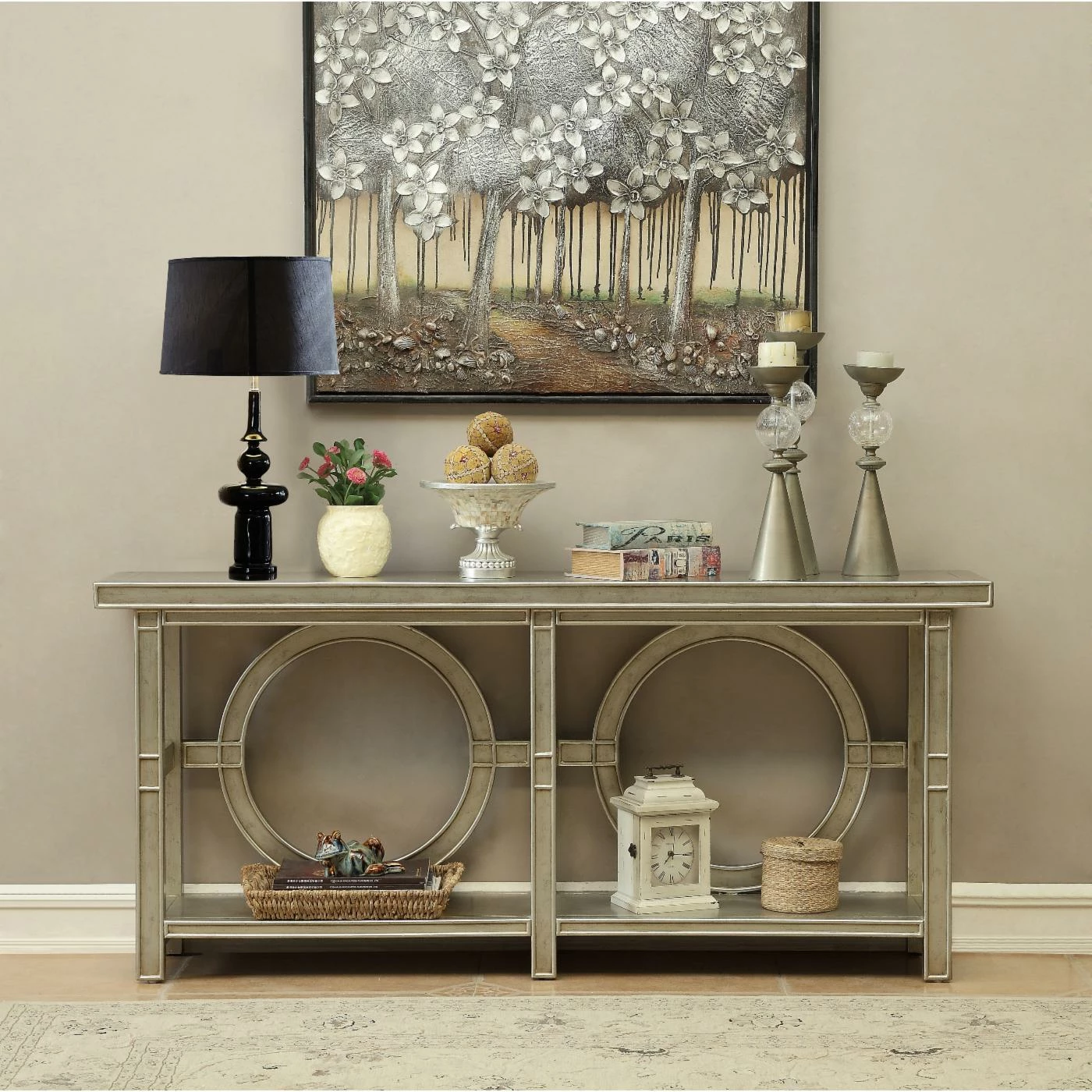 Best Sale 🌟 Wood Coast To Coast Console Table - Silver 🎁 - Image 5