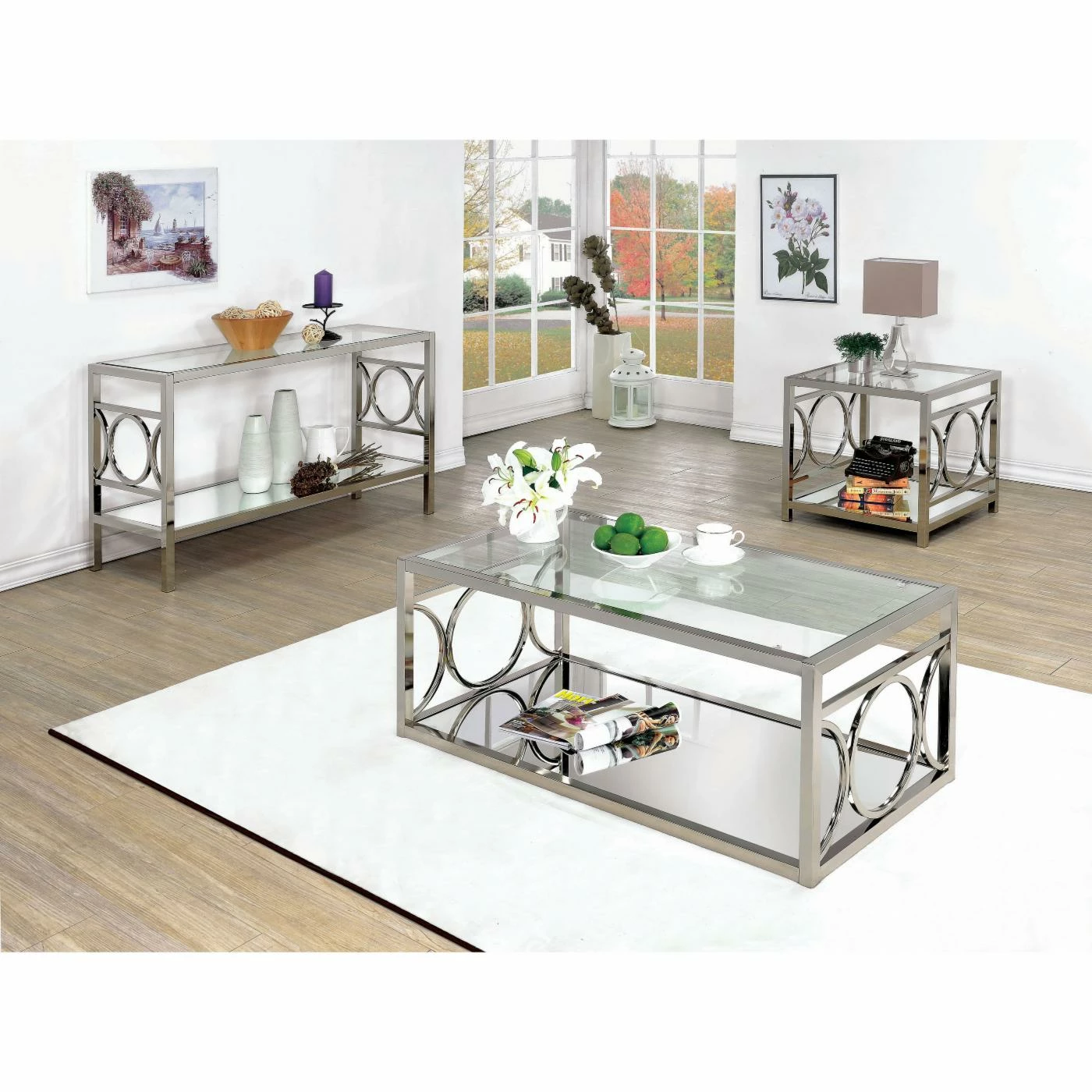 Brand new 👏 Metal Furniture Of America Nadya Circle Accented Sofa Table ⭐ - Image 5