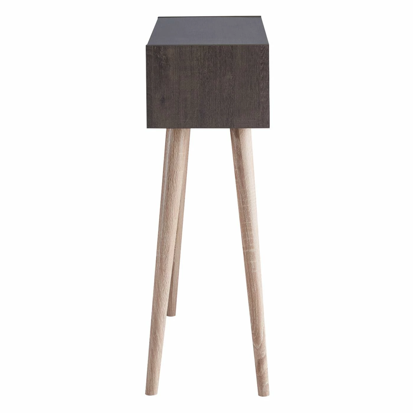 Brand new π Wood Furniture Of America Funkhouser Mid-Century 2-Shelf Console Table - Weathered Walnut π₯ - Image 5