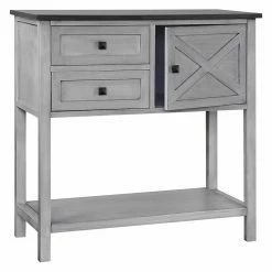 Coupon 🎉 Wood Gallerie Decor Framingham Farmhouse Console Table 😍 14 Coupon 🎉 Wood Gallerie Decor Framingham Farmhouse Console Table 😍 -Convenience Concepts Shop scaleGALL112