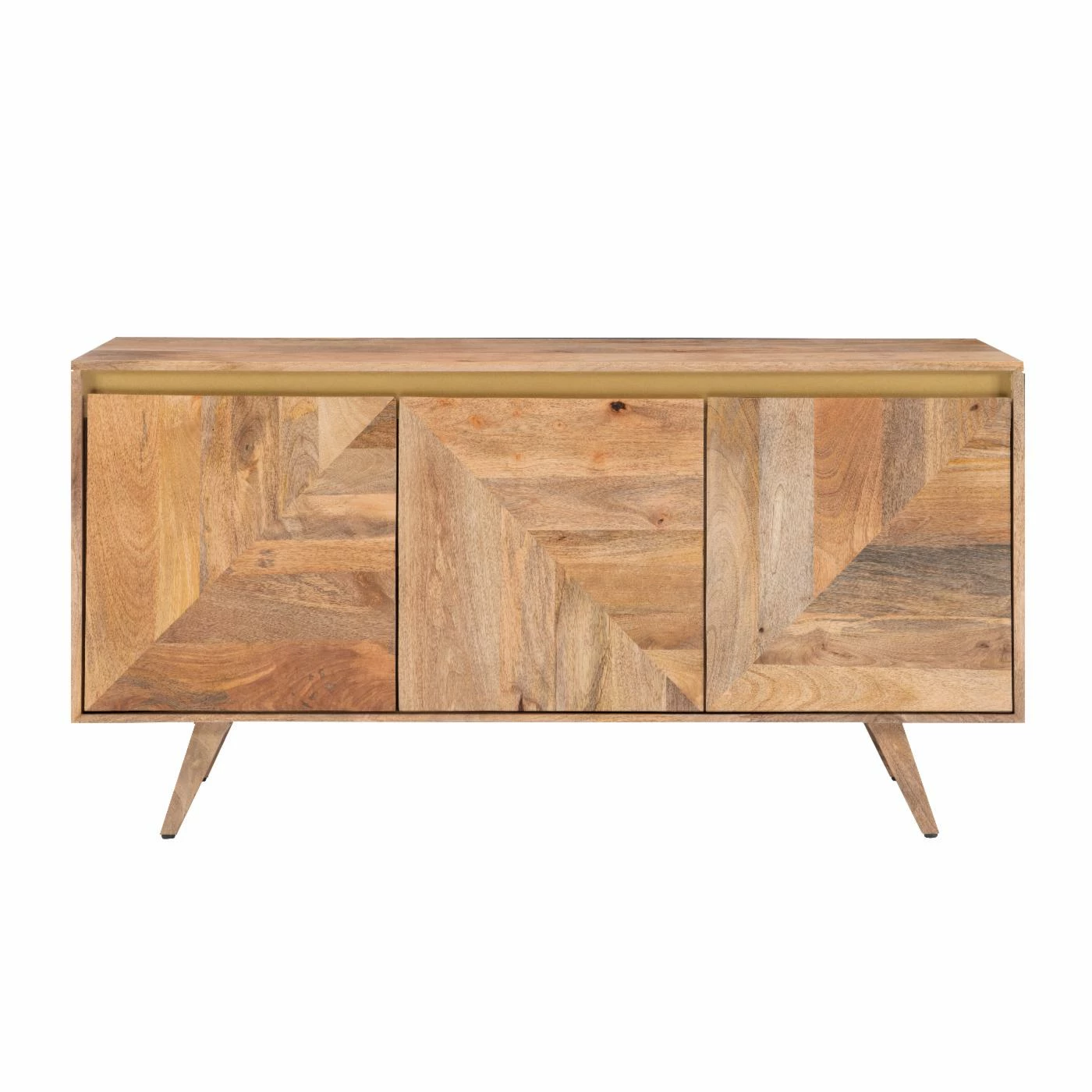 Best Pirce ๐ฅฐ Metal Powell Kyla 3-Drawer Console - Natural With Gold Accents ๐ - Image 5