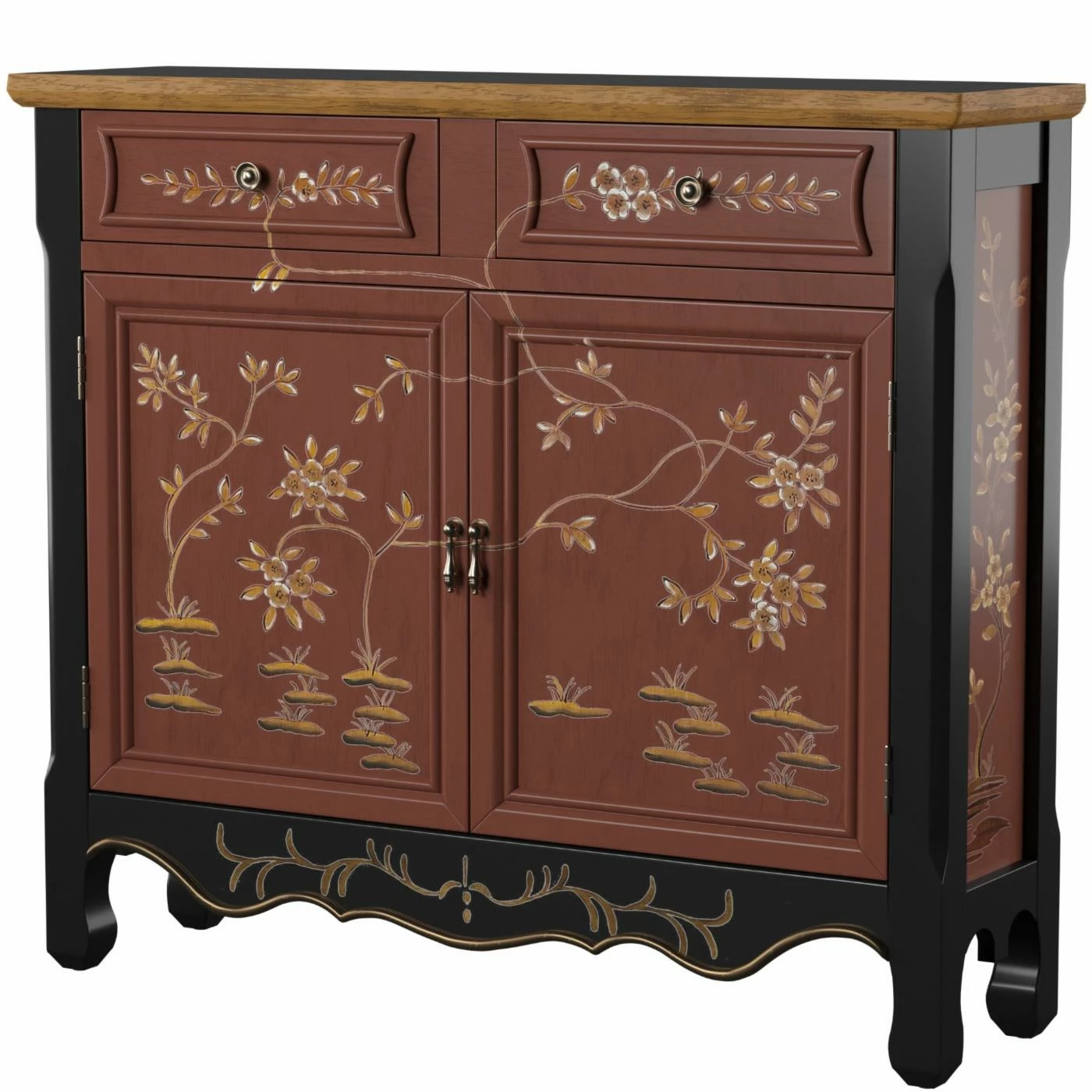 Best Pirce ๐งจ Wood Powell Cillian Console - Red Oriental ๐ - Image 5