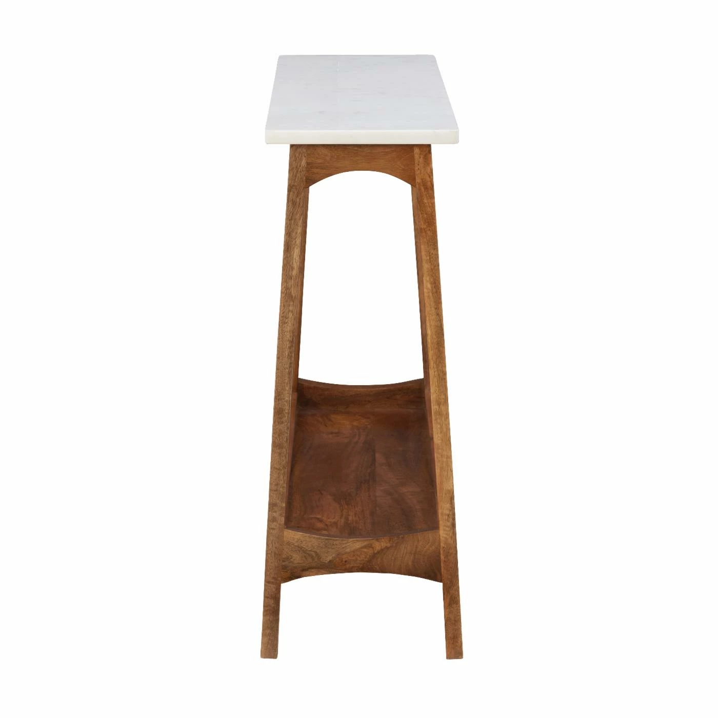 Best reviews of ✔️ Wood Powell Rainier Console - Brown With White Marble Top ⭐ - Image 5