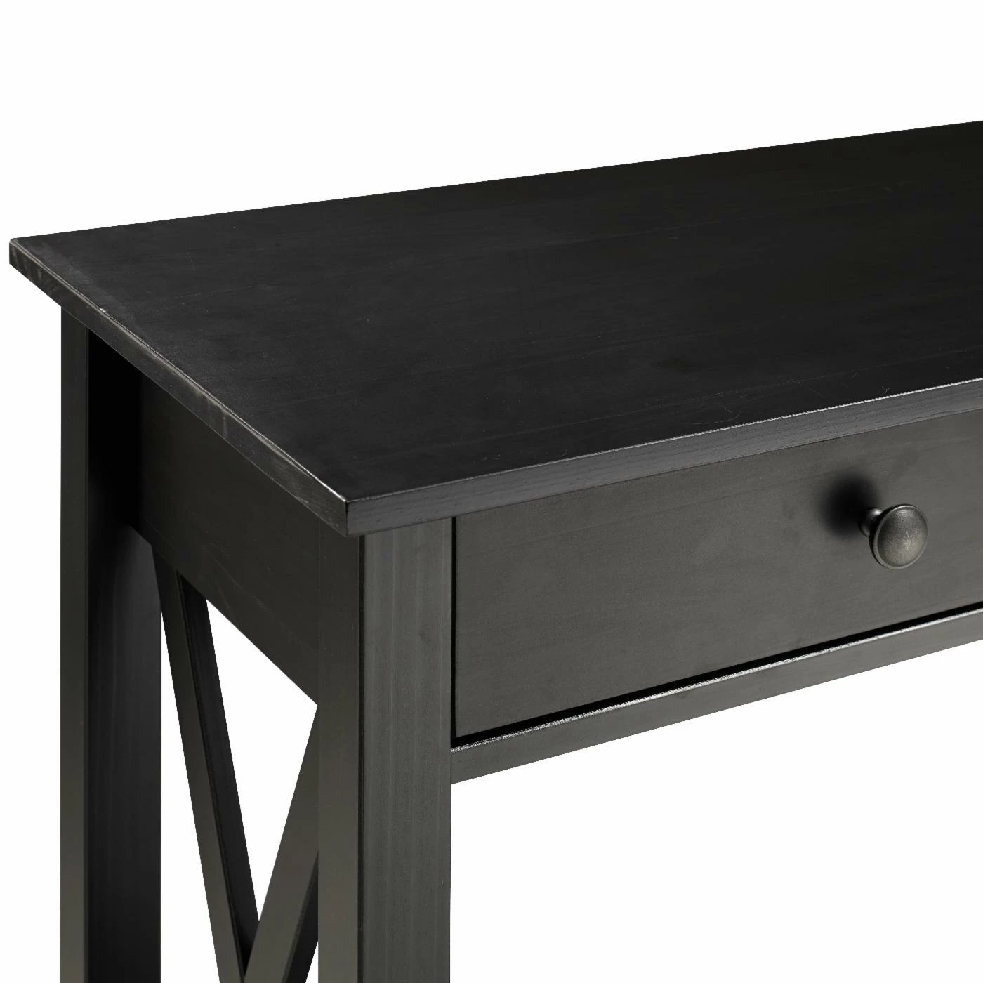 Best deal π Wood Linon Davis 2-Drawer Console Table - Black π - Image 5