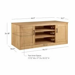 Outlet ✔️ Wood Linon Vincent 2-Door Console Table - Matte Maple ❤️ 11 Outlet ✔️ Wood Linon Vincent 2-Door Console Table - Matte Maple ❤️ -Convenience Concepts Shop scaleLHD2509